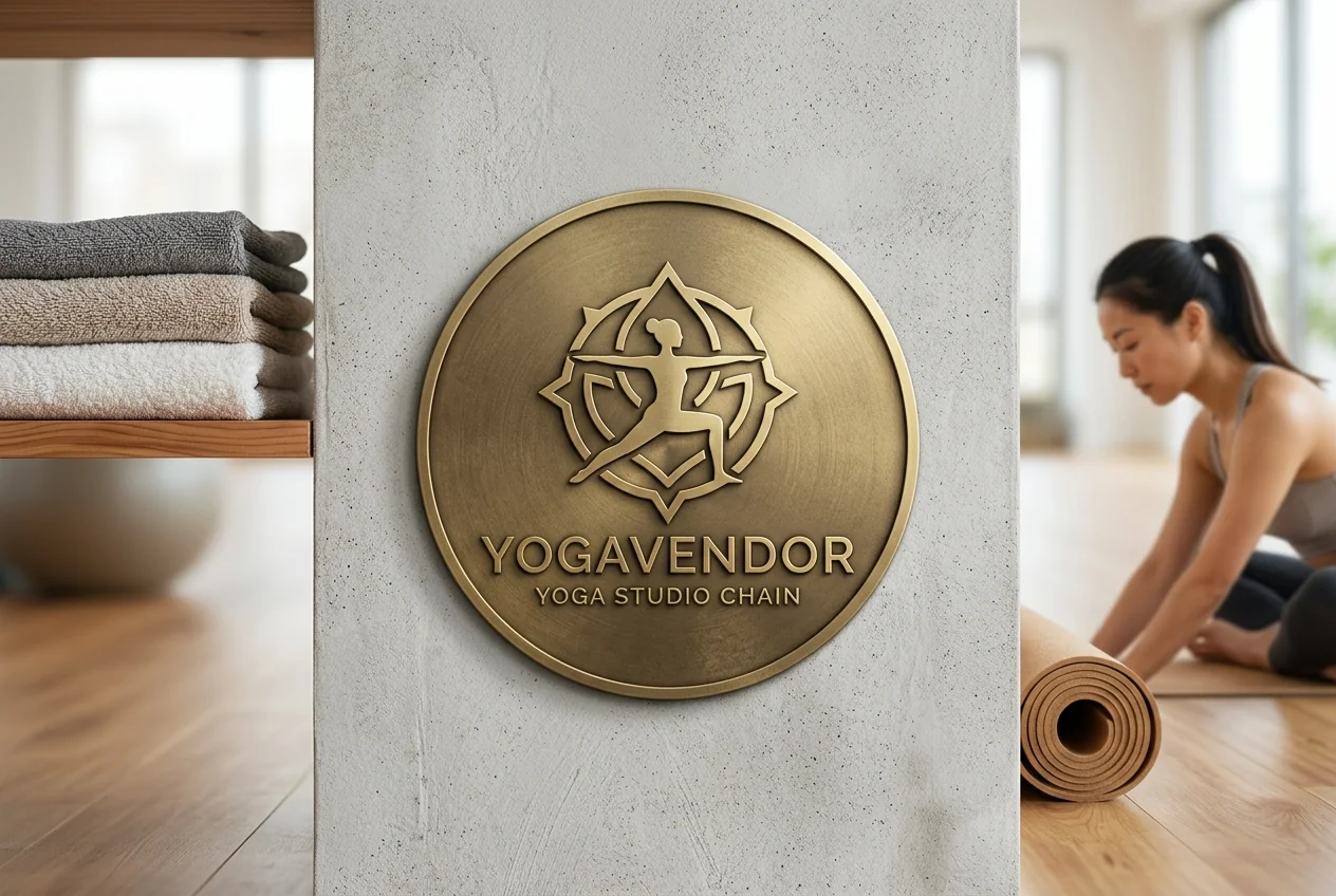 Yoga studio chain logo placeholder