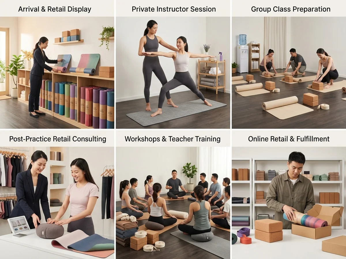 Yoga studio boutique retail