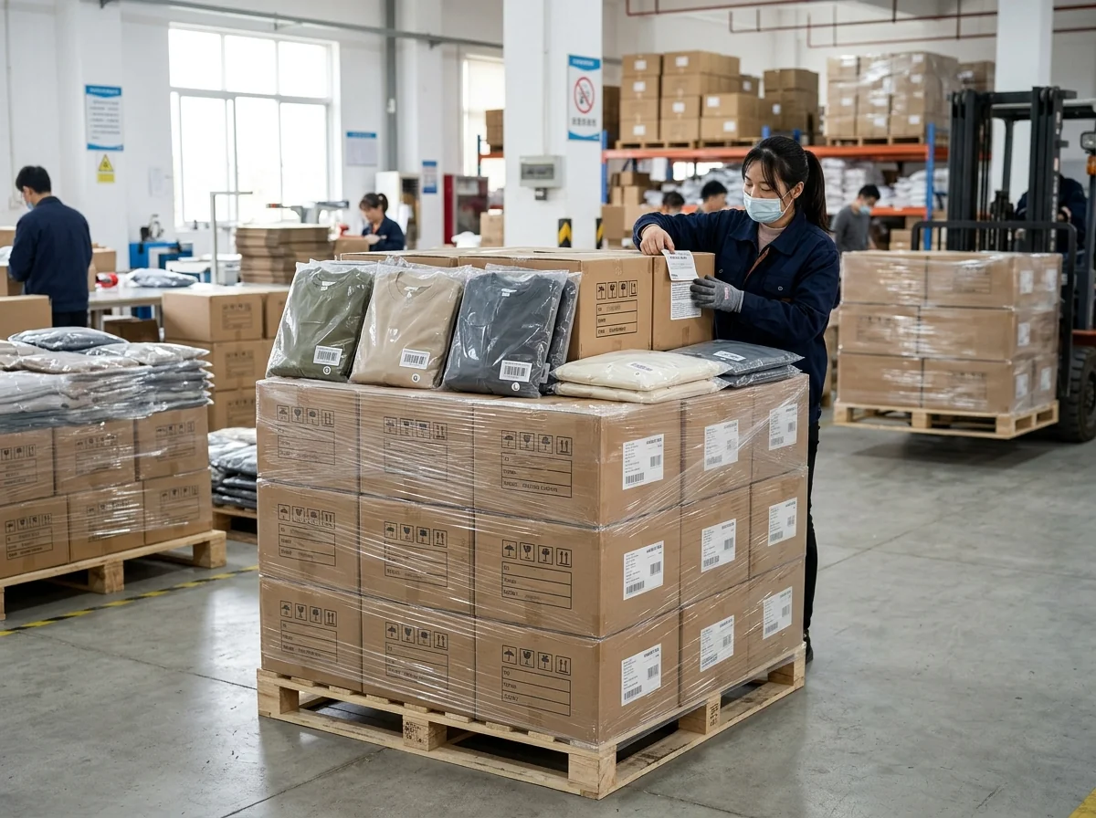 Amazon FBA cross-border seller sweatshirt pallet shipment