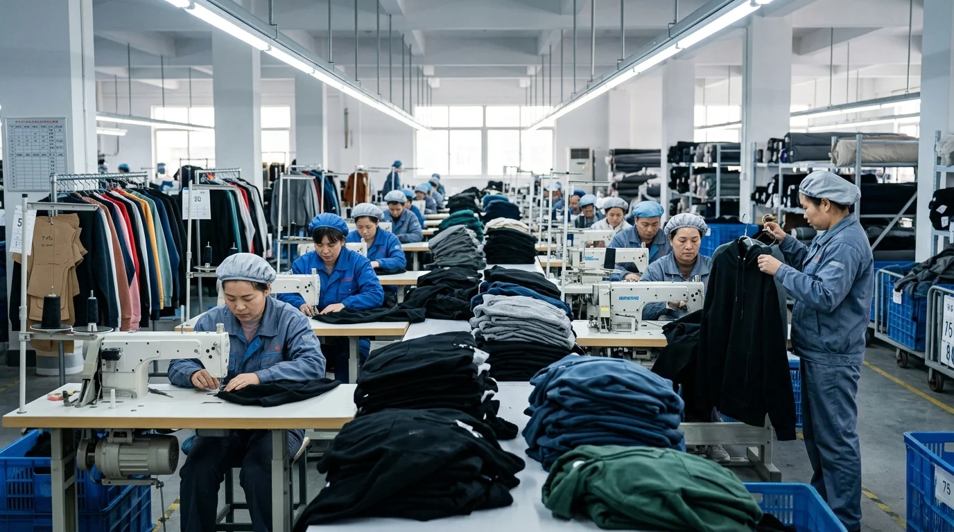 Yogavendor factory production floor