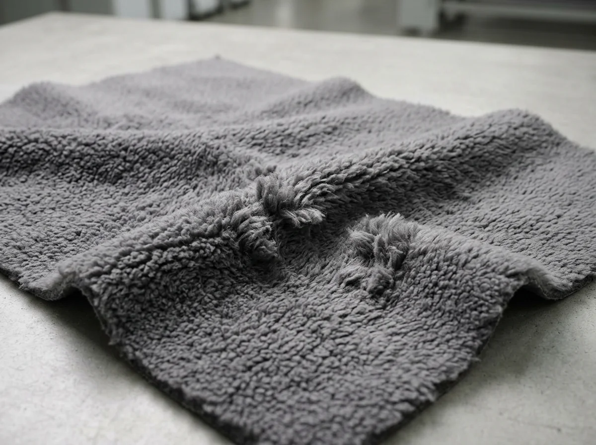 Heavy brushed fleece 300-360 GSM thick fabric texture