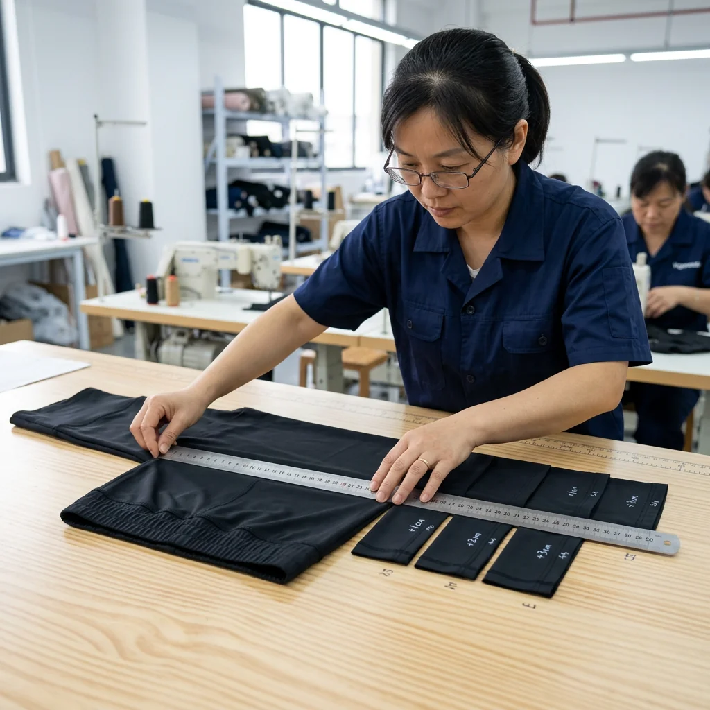 Hem length grading pattern with ruler