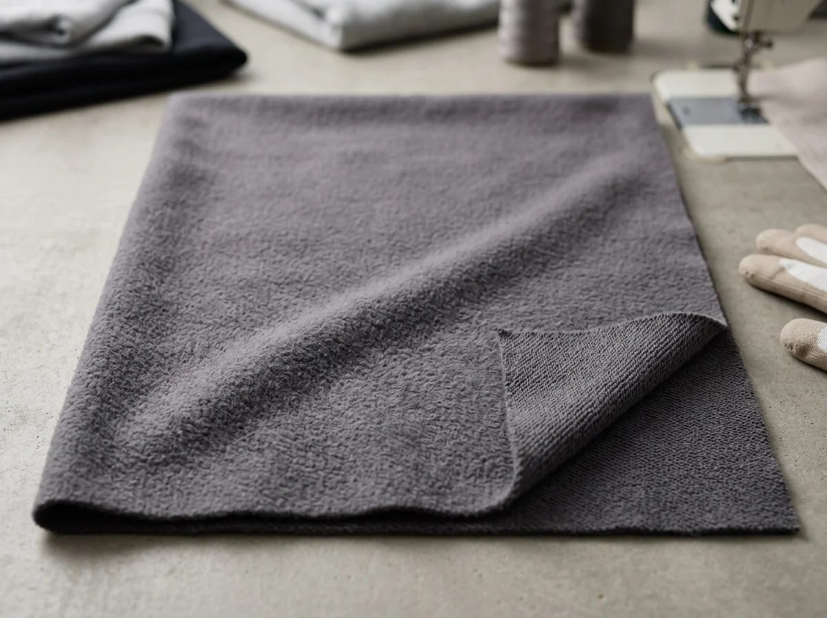 Mid brushed fleece 260-300 GSM fabric macro