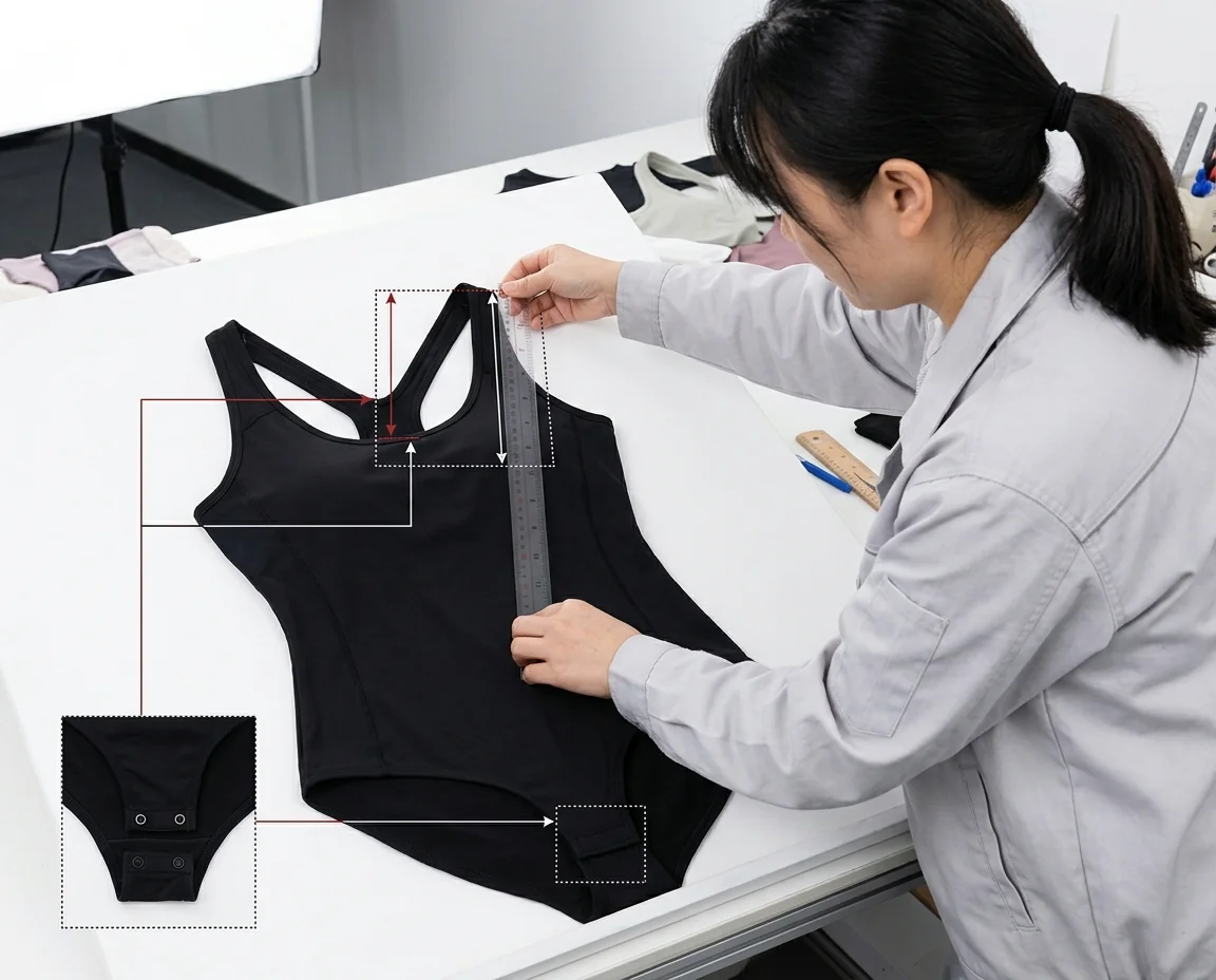 Neckline depth tech-pack reference