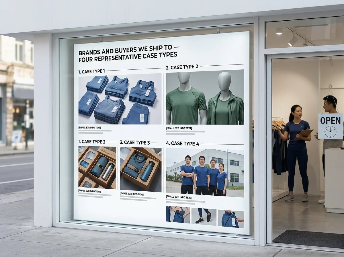 Offline activewear retail store display window