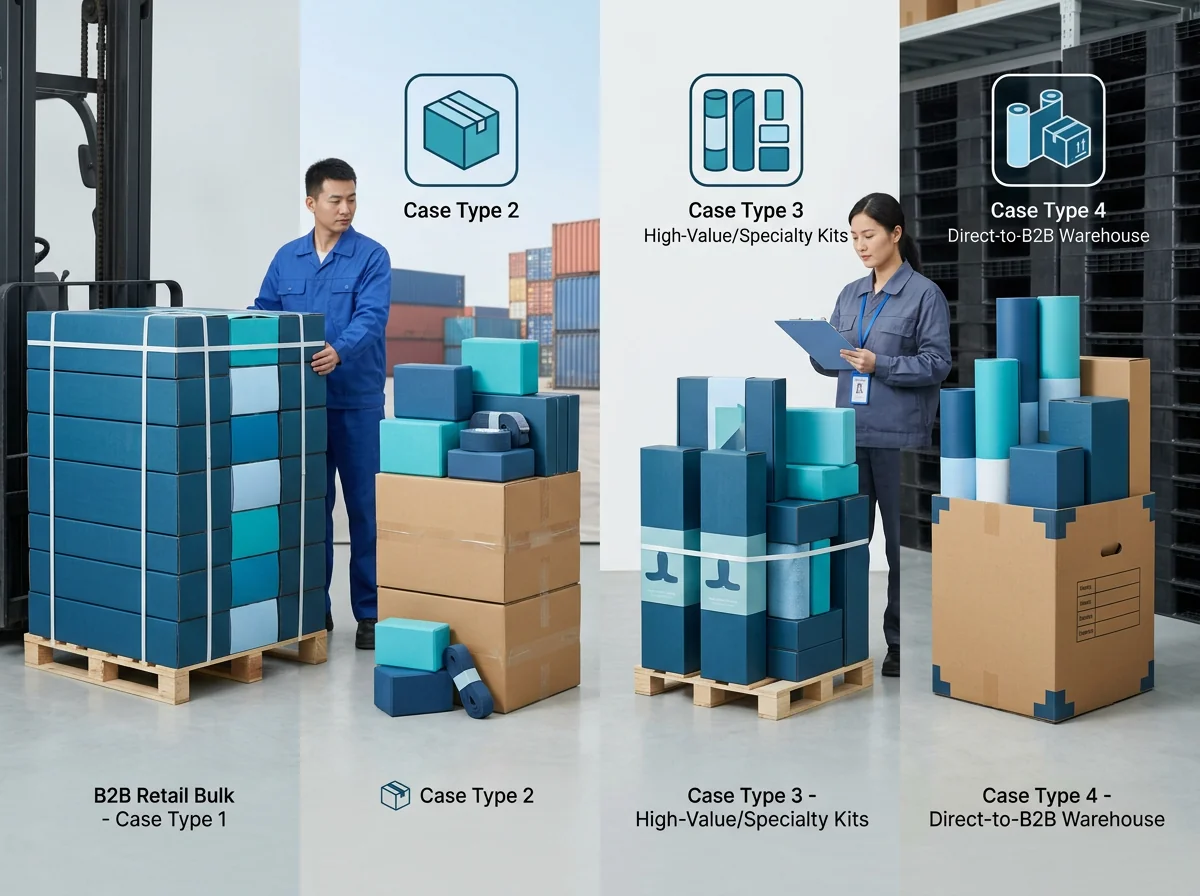 Overseas yoga brand packaging stack