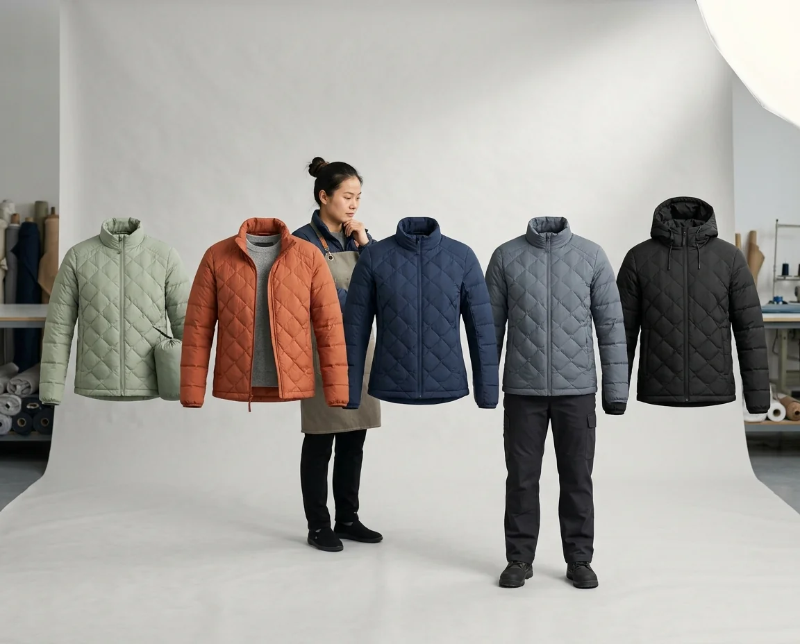 Quilted light puffer jacket