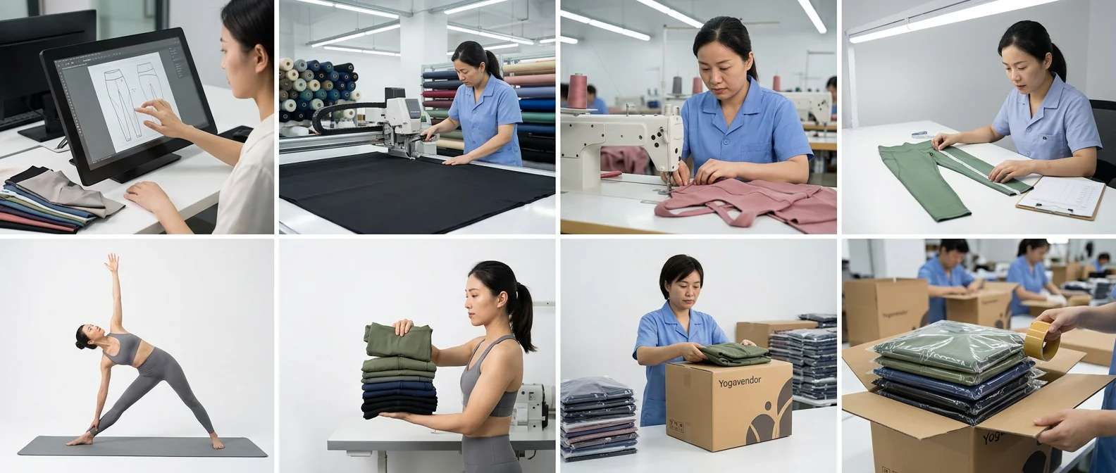 Seven-day yoga apparel sampling timeline