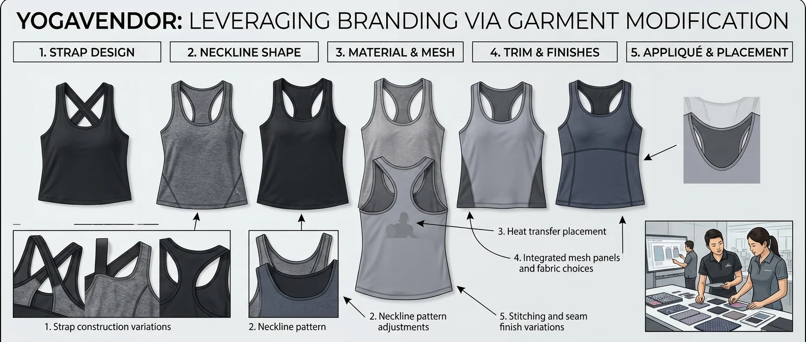 Tank top tech pack with strap and neckline pattern adjustments